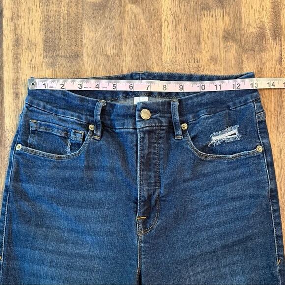 Good American Women’s Good Legs Crop Distressed Skinny Denim Jeans Size 10/30 - Picture 3 of 8